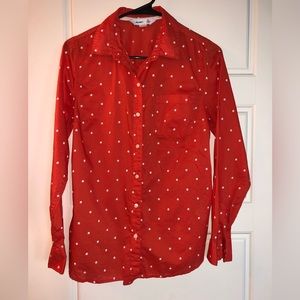 Orange blouse with daisy’s